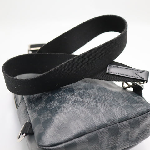 Pre- Owned #71044 LOUIS VUITTON Avenue Sling Shoulder Bag N41719 Damier Graphite Black Crossbody with box