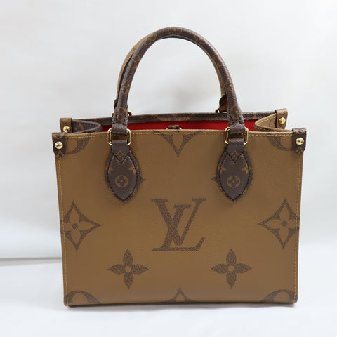 Pre-Owned #19653 Louis Vuitton Monogram Giant On the Go PM Shoulder Handbag M46373