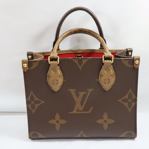 Pre-Owned #19653 Louis Vuitton Monogram Giant On the Go PM Shoulder Handbag M46373