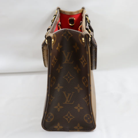 Pre-Owned #19653 Louis Vuitton Monogram Giant On the Go PM Shoulder Handbag M46373