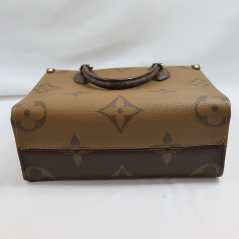 Pre-Owned #19653 Louis Vuitton Monogram Giant On the Go PM Shoulder Handbag M46373