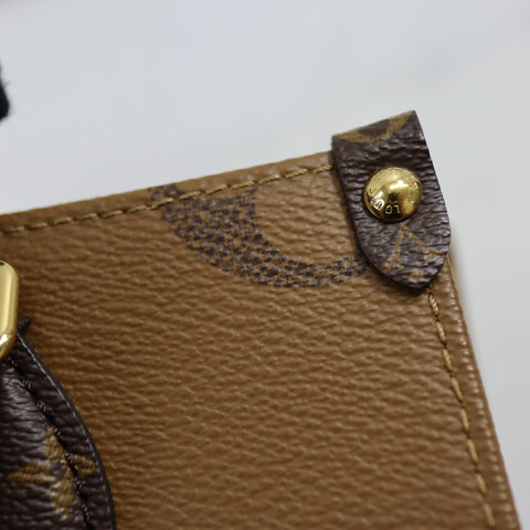 Pre-Owned #19653 Louis Vuitton Monogram Giant On the Go PM Shoulder Handbag M46373