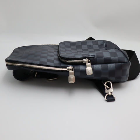 Pre-Owned #71040 Louis Vuitton Avenue Sling Shoulder Bag  Damier Graphite Black Crossbody N41719