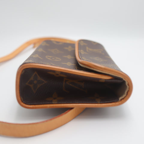 Pre-Owned #71584 Louis Vuitton Monogram Pochette Florentine Clutch bag waist belt S M51855