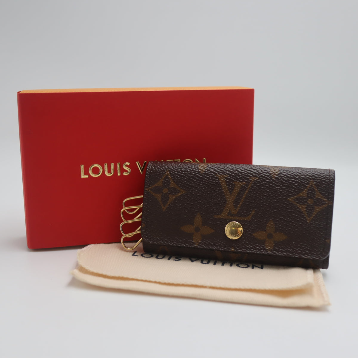 Pre-Owned #71674 Louis Vuitton Monogram Multicles4 Brown key case M69517