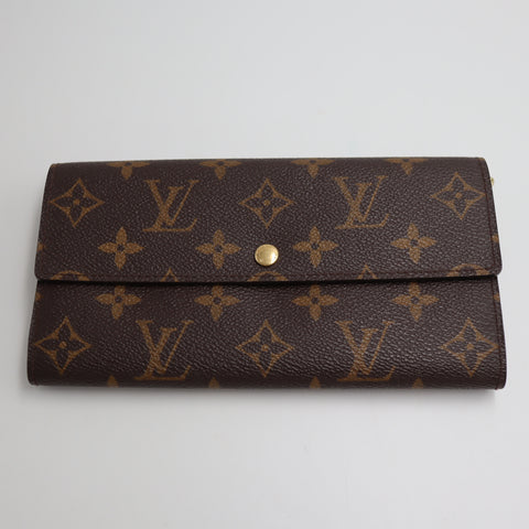 Pre-Owned #72756 Louis Vuitton Monogram Portefeuille Sarah Bifold Wallet Long Wallet M61734