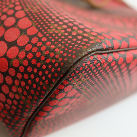 Pre-Owned #72764 Louis Vuitton Monogram wave Neverfull MM Kusama Yayoi Red M40686