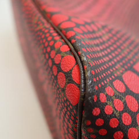 Pre-Owned #72764 Louis Vuitton Monogram wave Neverfull MM Kusama Yayoi Red M40686