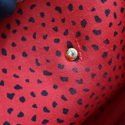 Pre-Owned #72764 Louis Vuitton Monogram wave Neverfull MM Kusama Yayoi Red M40686