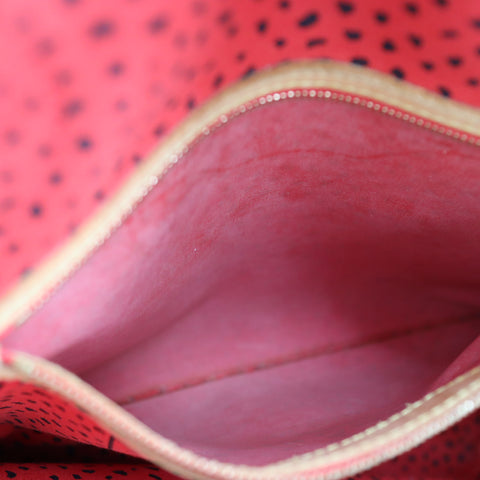 Pre-Owned #72764 Louis Vuitton Monogram wave Neverfull MM Kusama Yayoi Red M40686