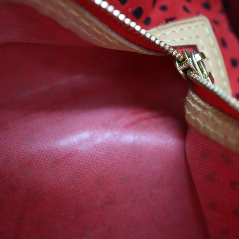 Pre-Owned #72764 Louis Vuitton Monogram wave Neverfull MM Kusama Yayoi Red M40686