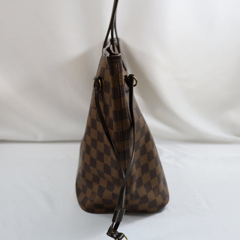 Pre-Owned #BPAL05228 Louis Vuitton Damier Ebene Neverfull MM Tote Bag N51105
