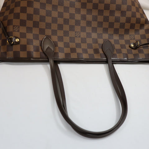 Pre-Owned #BPAL05228 Louis Vuitton Damier Ebene Neverfull MM Tote Bag N51105