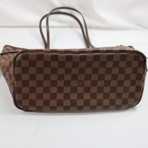 Pre-Owned #BPAL05228 Louis Vuitton Damier Ebene Neverfull MM Tote Bag N51105