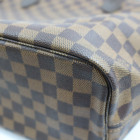 Pre-Owned #BPAL05228 Louis Vuitton Damier Ebene Neverfull MM Tote Bag N51105