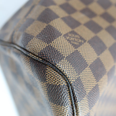 Pre-Owned #BPAL05228 Louis Vuitton Damier Ebene Neverfull MM Tote Bag N51105