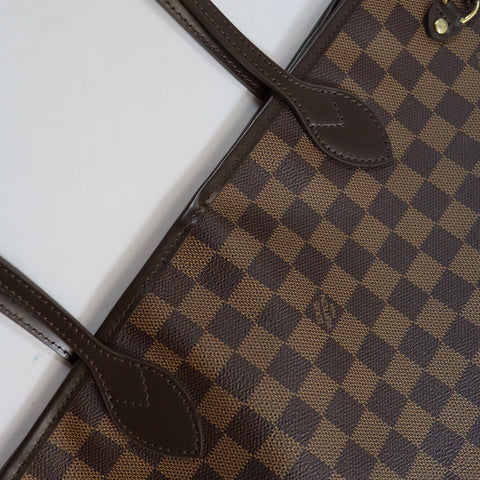 Pre-Owned #BPAL05228 Louis Vuitton Damier Ebene Neverfull MM Tote Bag N51105