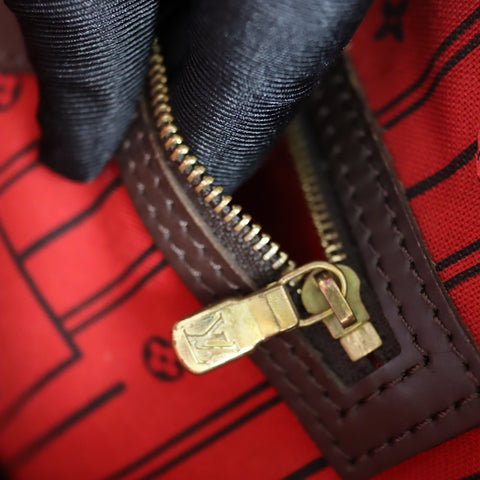 Pre-Owned #BPAL05228 Louis Vuitton Damier Ebene Neverfull MM Tote Bag N51105