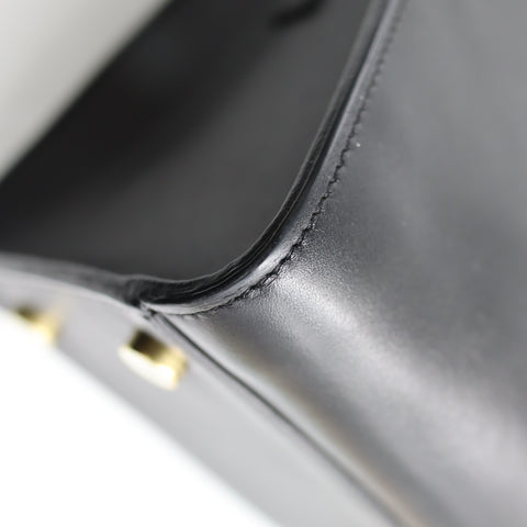 Pre-Owned #SF32411 Saint Laurent Paris Cabas 2Way Shoulder Handbag Leather Black 357395