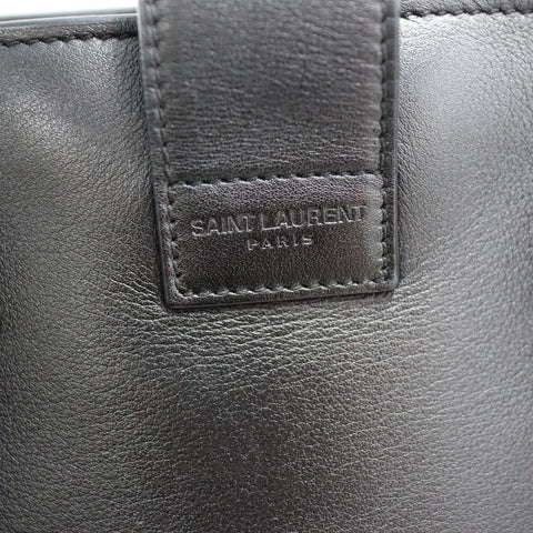 Pre-Owned #SF32411 Saint Laurent Paris Cabas 2Way Shoulder Handbag Leather Black 357395