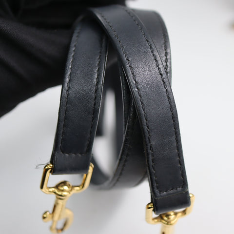 Pre-Owned #SF32411 Saint Laurent Paris Cabas 2Way Shoulder Handbag Leather Black 357395