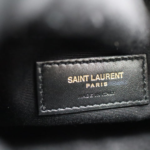 Pre-Owned #SF32420 Saint Laurent YSL mini Lou Belt Shoulder Bag leather Black