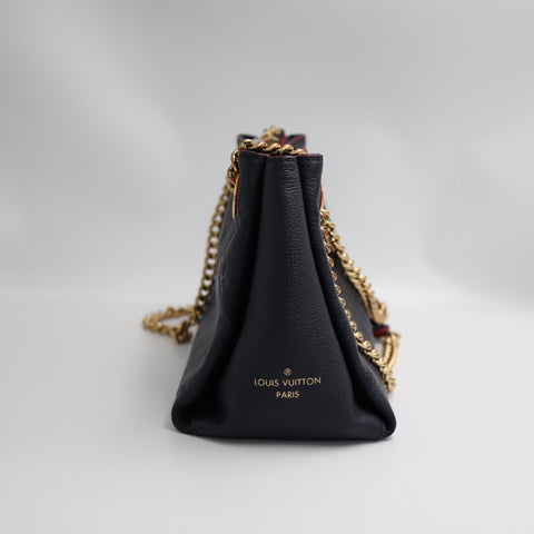 Pre-Owned #72765 Louis Vuitton Monogram Empreinte Surenne BB Chain Shoulder Bag M43750 Navy