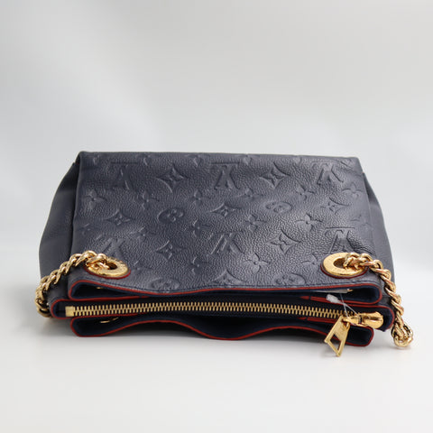 Pre-Owned #72765 Louis Vuitton Monogram Empreinte Surenne BB Chain Shoulder Bag M43750 Navy