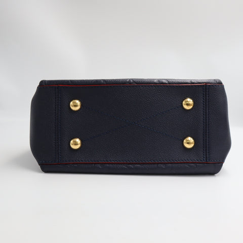 Pre-Owned #72765 Louis Vuitton Monogram Empreinte Surenne BB Chain Shoulder Bag M43750 Navy