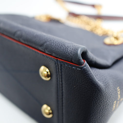 Pre-Owned #72765 Louis Vuitton Monogram Empreinte Surenne BB Chain Shoulder Bag M43750 Navy