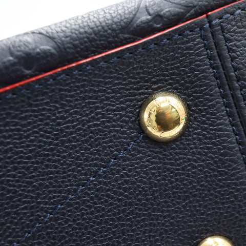 Pre-Owned #72765 Louis Vuitton Monogram Empreinte Surenne BB Chain Shoulder Bag M43750 Navy