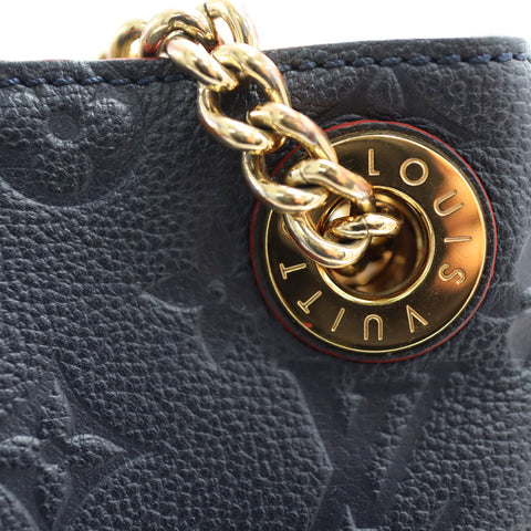 Pre-Owned #72765 Louis Vuitton Monogram Empreinte Surenne BB Chain Shoulder Bag M43750 Navy