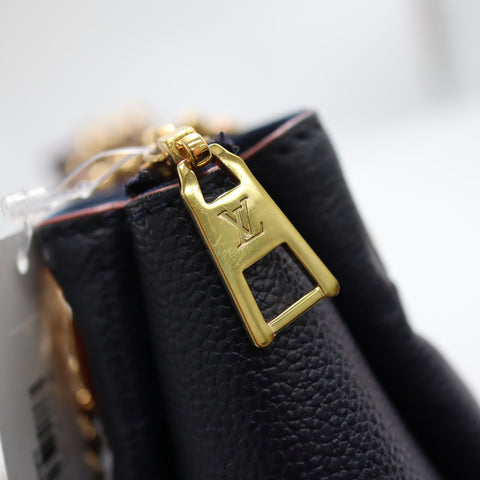 Pre-Owned #72765 Louis Vuitton Monogram Empreinte Surenne BB Chain Shoulder Bag M43750 Navy