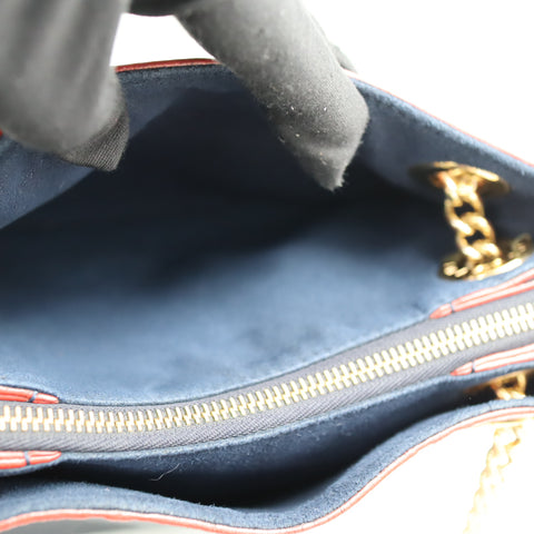 Pre-Owned #72765 Louis Vuitton Monogram Empreinte Surenne BB Chain Shoulder Bag M43750 Navy