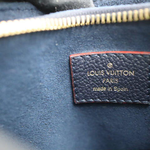 Pre-Owned #72765 Louis Vuitton Monogram Empreinte Surenne BB Chain Shoulder Bag M43750 Navy