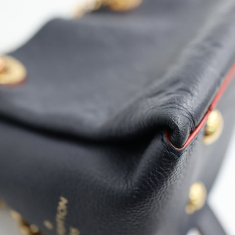 Pre-Owned #72765 Louis Vuitton Monogram Empreinte Surenne BB Chain Shoulder Bag M43750 Navy