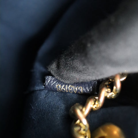 Pre-Owned #72765 Louis Vuitton Monogram Empreinte Surenne BB Chain Shoulder Bag M43750 Navy