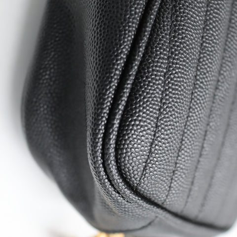 Pre-Owned #R08211 Saint Laurent Paris YSL Mini Bag Lou Chain Shoulder Bag in Black Leather