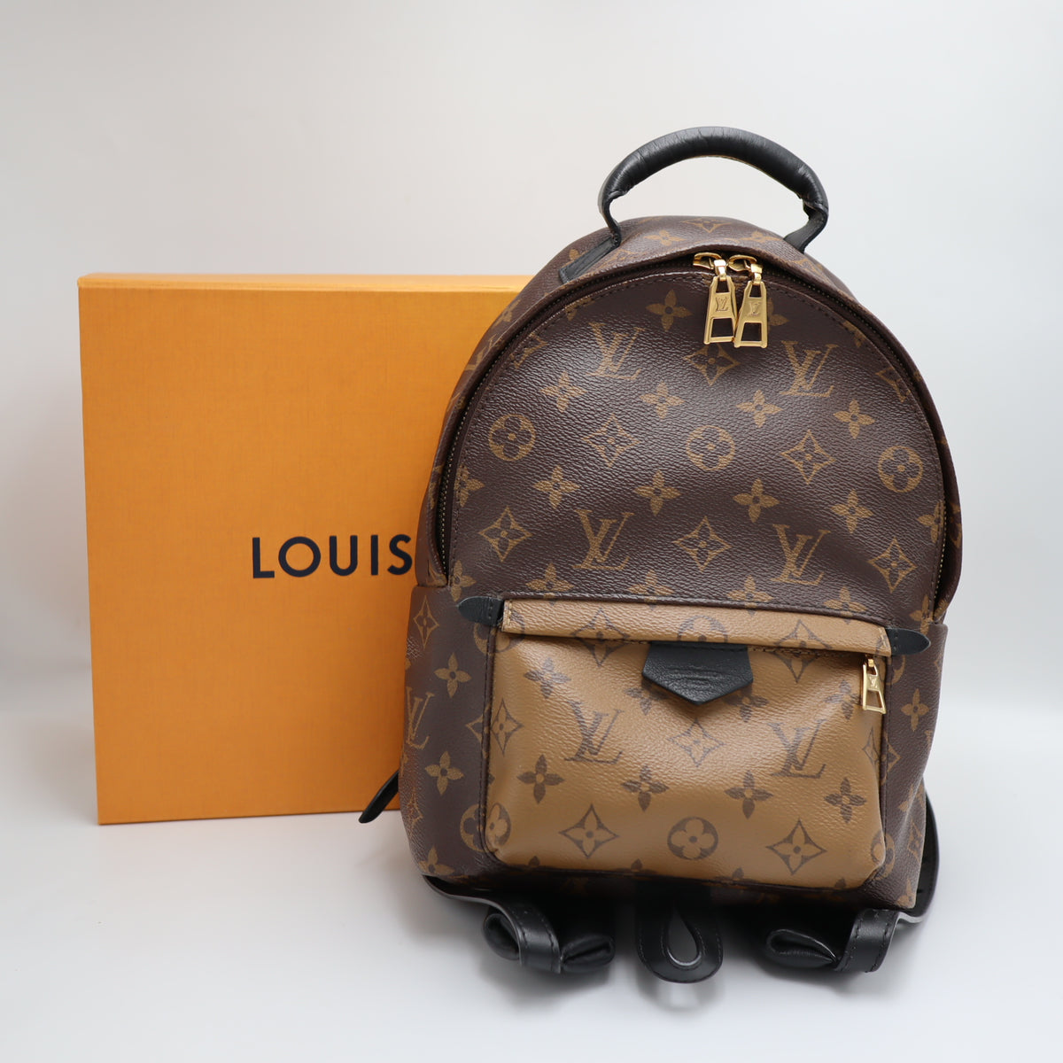 Pre-Owned #71083 Louis Vuitton Monogram Reverse Palm Springs PM Backpack M43116