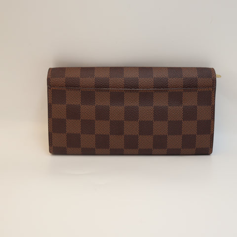 Pre-Owned #284-3 Louis Vuitton Damier Portefeuille Sarah Rose Ballerine Long Wallet N60114