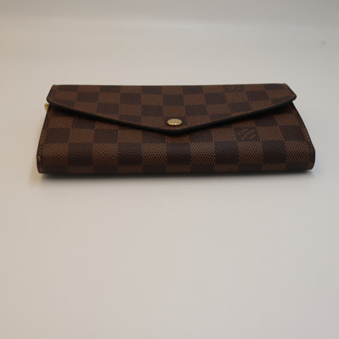 Pre-Owned #284-3 Louis Vuitton Damier Portefeuille Sarah Rose Ballerine Long Wallet N60114