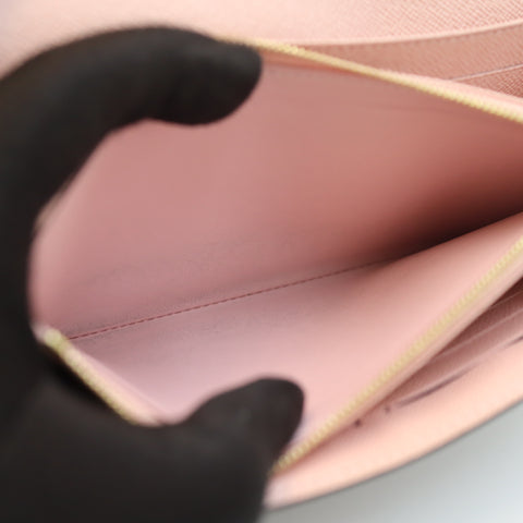 Pre-Owned #284-3 Louis Vuitton Damier Portefeuille Sarah Rose Ballerine Long Wallet N60114