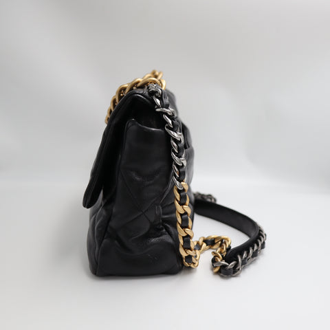 Pre-Owned #72766 CHANEL CC Chanel 19 Chain Hand Shoulder Bag Lambskin Leather AS1161
