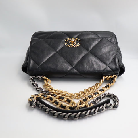 Pre-Owned #72766 CHANEL CC Chanel 19 Chain Hand Shoulder Bag Lambskin Leather AS1161