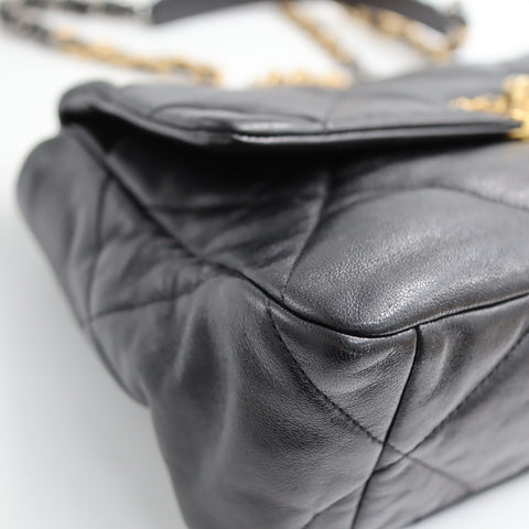 Pre-Owned #72766 CHANEL CC Chanel 19 Chain Hand Shoulder Bag Lambskin Leather AS1161