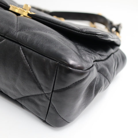 Pre-Owned #72766 CHANEL CC Chanel 19 Chain Hand Shoulder Bag Lambskin Leather AS1161