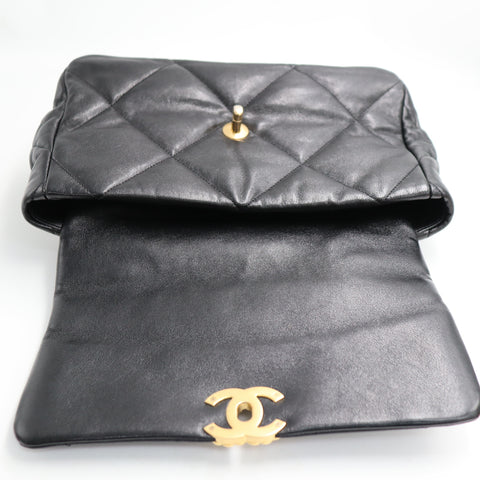 Pre-Owned #72766 CHANEL CC Chanel 19 Chain Hand Shoulder Bag Lambskin Leather AS1161