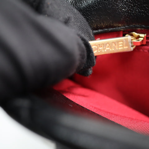 Pre-Owned #72766 CHANEL CC Chanel 19 Chain Hand Shoulder Bag Lambskin Leather AS1161