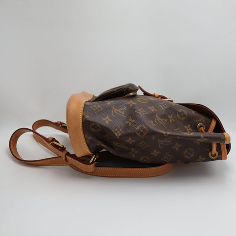 Pre-Owned #71077 Louis Vuitton Monogram Montsouris MM Backpack Bag Brown M51136