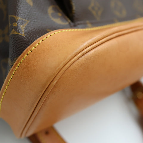 Pre-Owned #71077 Louis Vuitton Monogram Montsouris MM Backpack Bag Brown M51136